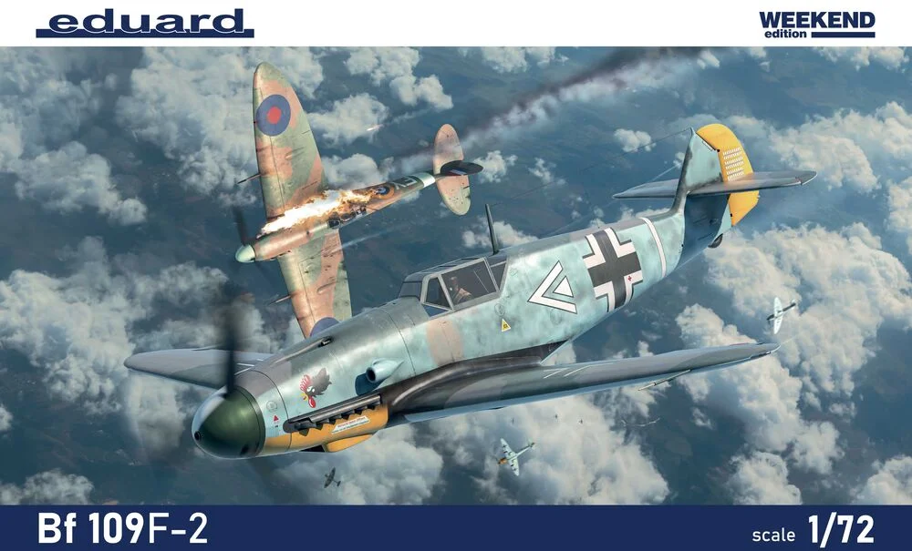 Krabice stavebnice Eduard 7474 Bf 109F-2 Weekend Edition v měřítku 1/72