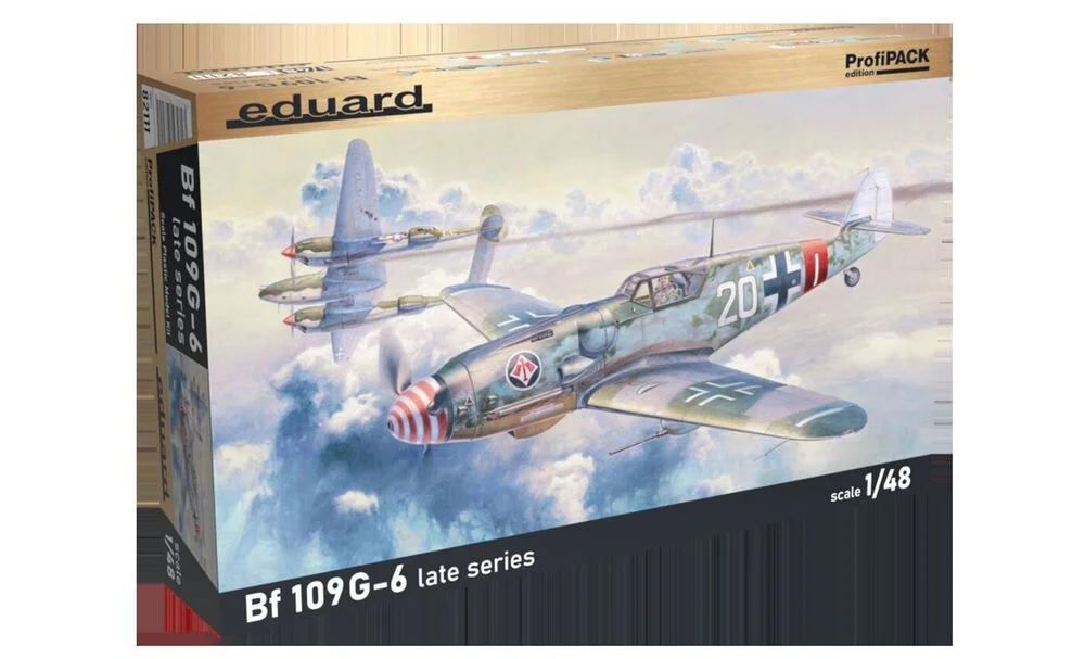 Krabice stavebnice Eduard ProfiPACK 82111 Bf 109G-6 late series v měřítku 1/48