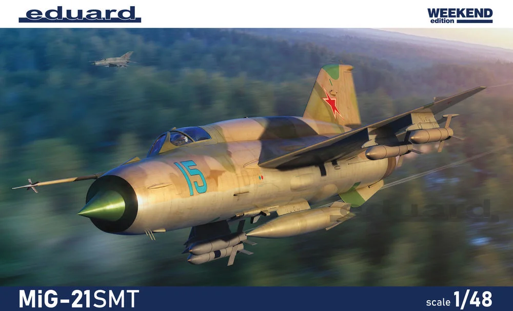 Krabice plastikové stavebnice Eduard MiG-21SMT 1/48 Weekend Edition