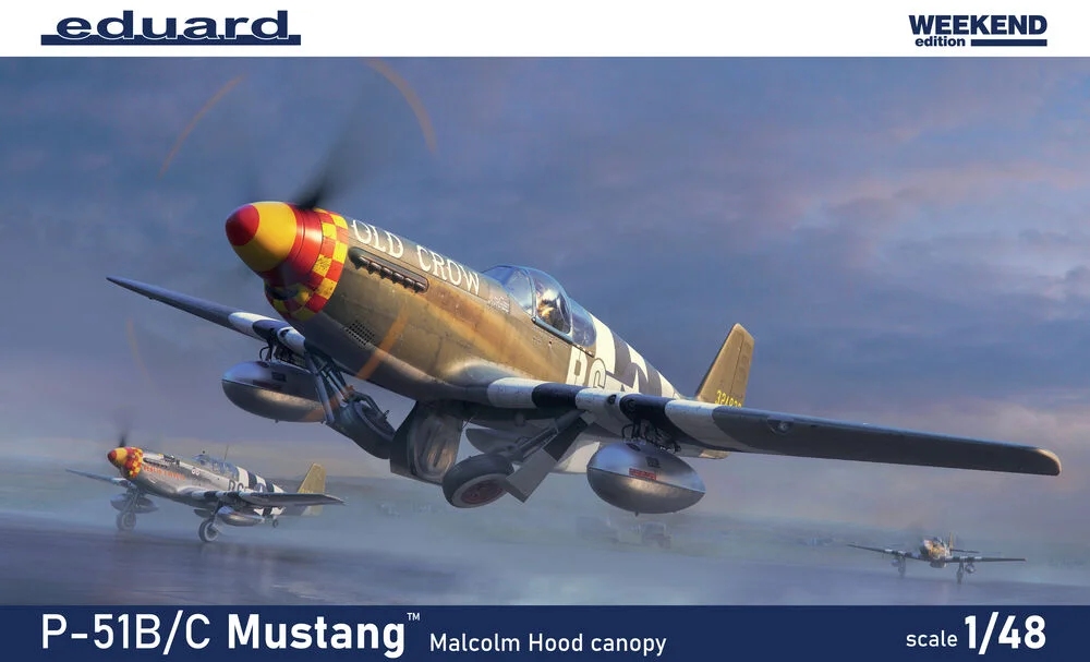 Krabice stavebnice Eduard 84214 P-51B Malcolm Hood 1/48 Weekend Edition