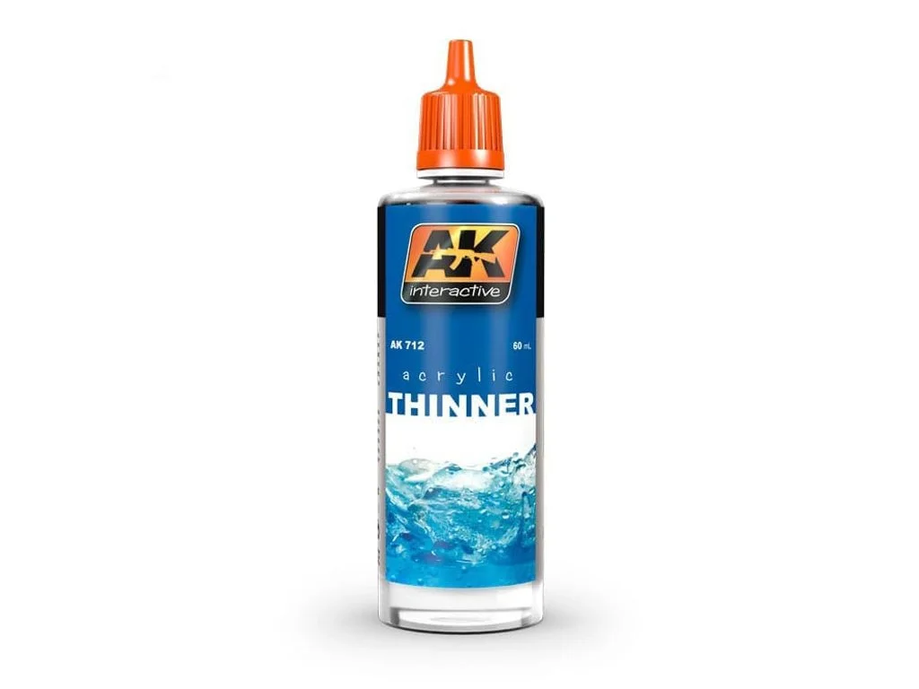 Lahvička ředidla AK Interactive AK712 Acrylic Thinner 60 ml pro akrylové barvy