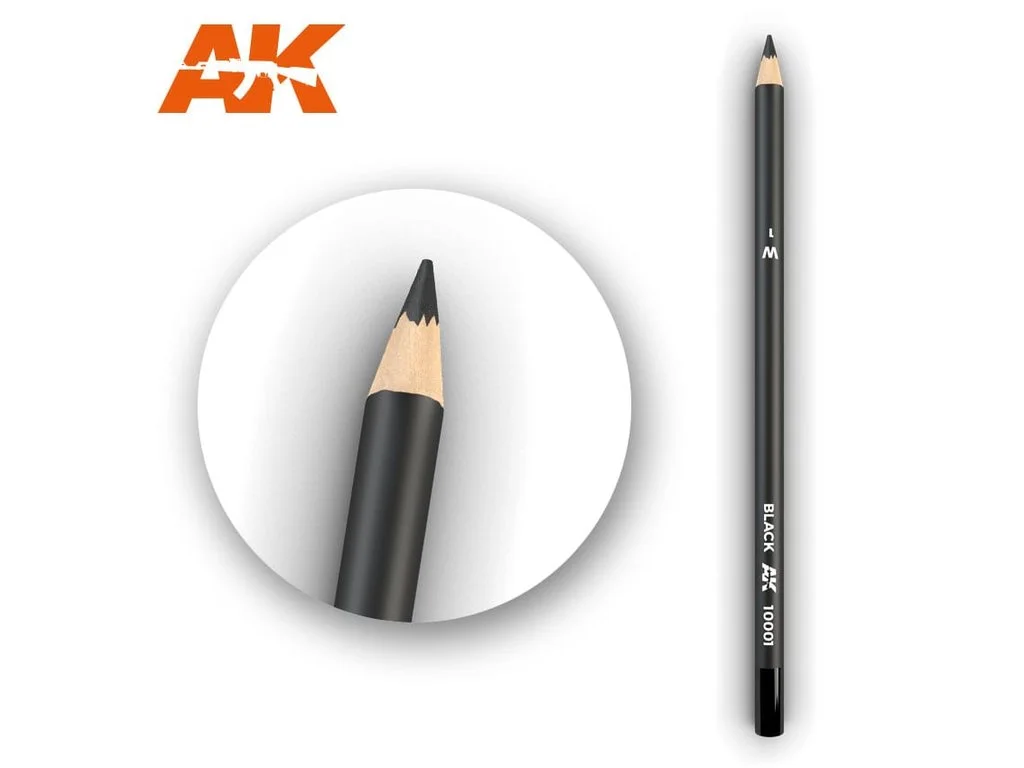 Patinovací tužka AK Interactive AK10001 Weathering Pencil černá, délka 17 cm