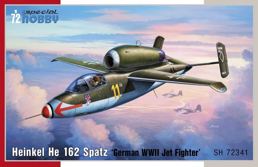 Krabice stavebnice Special Hobby SH72341 Heinkel He 162 Spatz v měřítku 1/72