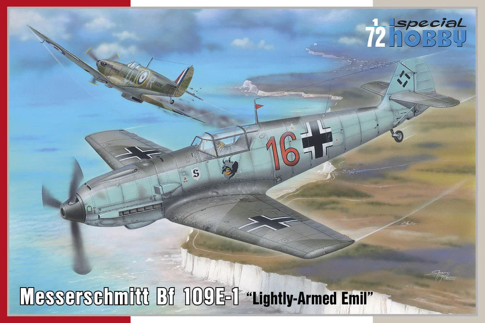 Krabice stavebnice Special Hobby SH72454 Messerschmitt Bf 109E-1 v měřítku 1/72