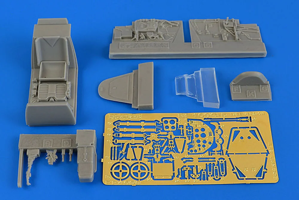 Aires 4698 detailní sada kokpitu Bf 109G-5 (late) 1/48 pro stavebnici Eduard