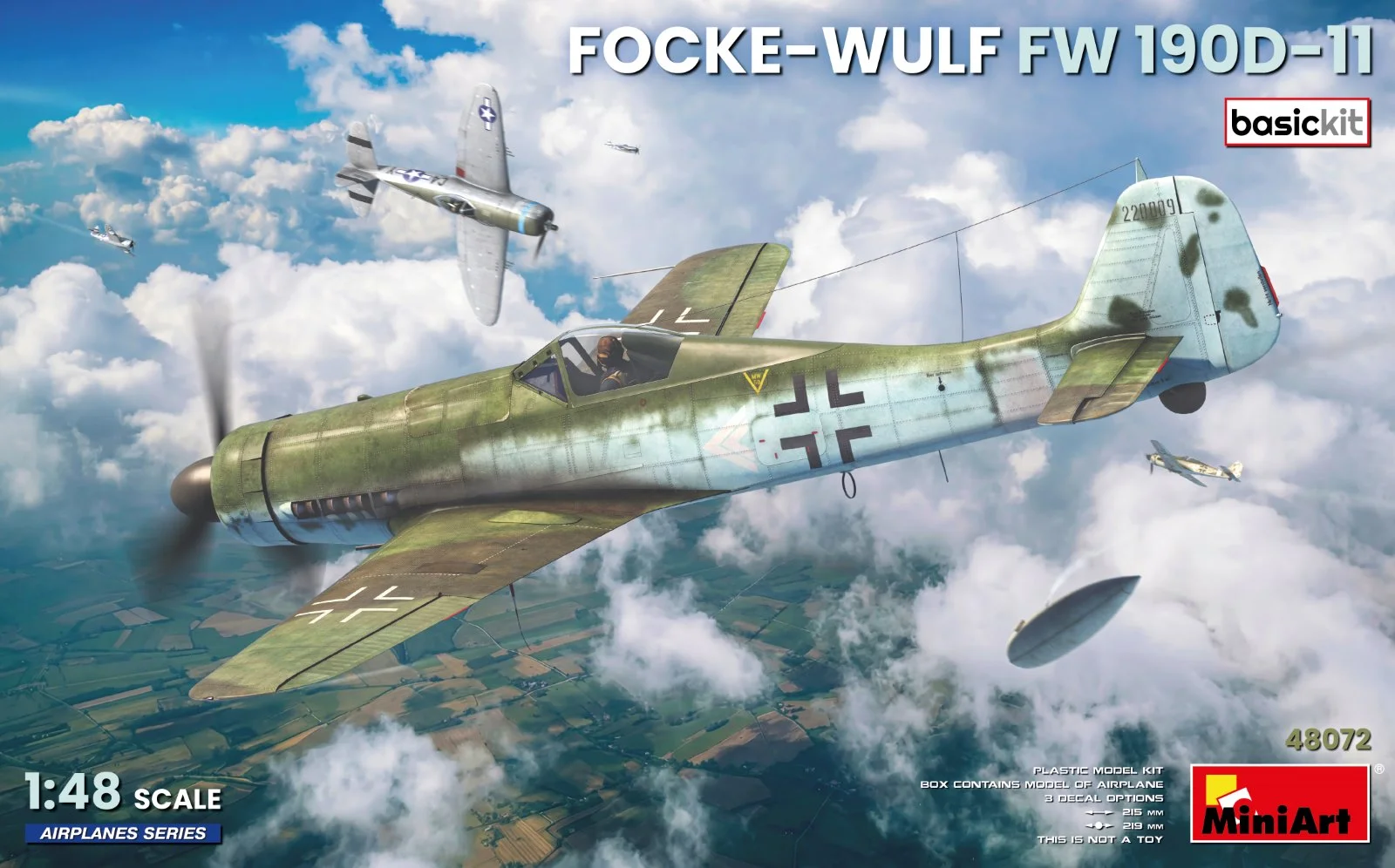 Krabice stavebnice MiniArt 48072 Focke-Wulf Fw 190D-11 Basic Kit v měřítku 1/48
