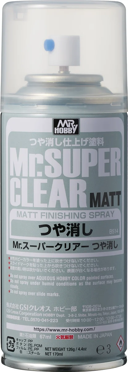 Gunze Mr. Super Clear B514 matný lak ve spreji (170 ml)